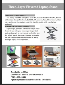 Three-Layer Elevated Laptop Stand