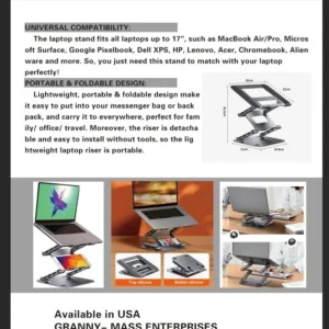 Three-Layer Elevated Laptop Stand